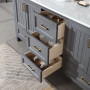 Altair Isla 72" Double Bathroom Vanity Set with Aosta White Engineered Stone Countertop
