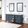 Altair Isla 72" Double Bathroom Vanity Set with Aosta White Engineered Stone Countertop