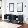 Altair Isla 72" Double Bathroom Vanity Set with Aosta White Engineered Stone Countertop