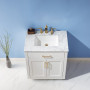 Altair Ivy 30" Single Bathroom Vanity Set with Carrara White Marble Countertop Altair Ivy 30" Single Bathroom Vanity Set with Carrara White Marble Countertop