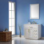 Altair Ivy 36" Single Bathroom Vanity Set with Carrara White Marble Countertop Altair Ivy 36" Single Bathroom Vanity Set with Carrara White Marble Countertop