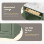 Altair Ivy Bathroom Vanity Set in Vintage Green and Carrara White Marble Countertop No Mirror