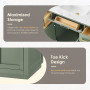Altair Ivy Bathroom Vanity Set in Vintage Green and Carrara White Marble Countertop No Mirror