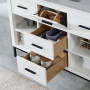 Altair Kesia 48" Single Bathroom Vanity Set with Aosta White Composite Stone Countertop