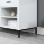 Altair Kesia 60" Double Bathroom Vanity Set with Aosta White Composite Stone Countertop