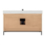 Altair Kesia 60" Single Bathroom Vanity Set with Carrara White Composite Stone Countertop
