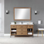 Altair Kesia 60" Single Bathroom Vanity Set with Carrara White Composite Stone Countertop