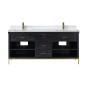 Altair Kesia 72" Double Bathroom Vanity Set with Aosta White Composite Stone Countertop