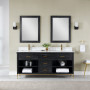 Altair Kesia 72" Double Bathroom Vanity Set with Aosta White Composite Stone Countertop