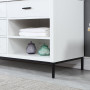 Altair Kesia 72" Double Bathroom Vanity Set with Aosta White Composite Stone Countertop