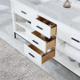 Altair Kesia 72" Double Bathroom Vanity Set with Aosta White Composite Stone Countertop