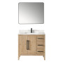 Altair Laurel 36" Single Bathroom Vanity with Calacatta White Quartz Countertop