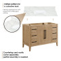 Altair Laurel 48" Single Bathroom Vanity with Calacatta White Quartz Countertop