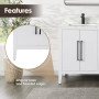 Altair Laurel 60" Double Bathroom Vanity with Calacatta White Quartz Countertop