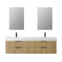 Altair Livia 72" Wall-mounted Double Bathroom Vanity with White Artificial Drop-in Sink