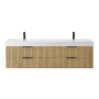 Altair Livia 72" Wall-mounted Double Bathroom Vanity with White Artificial Drop-in Sink