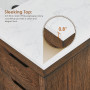 Altair Mowry Bathroom Vanity in Brown Brushed Oak with Grain White Engineered Stone Countertop Altair Mowry Bathroom Vanity in Brown Brushed Oak with Grain White Engineered Stone Countertop