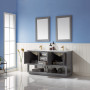 Altair Remi 60" Double Bathroom Vanity Set with Marble Countertop