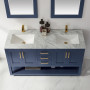 Altair Remi 60" Double Bathroom Vanity Set with Marble Countertop