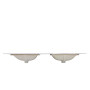 Altair Salerno Double Sink Bathroom Vanity Countertop in Aosta White Altair Salerno Double Sink Bathroom Vanity Countertop in Aosta White
