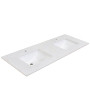 Altair Salerno Double Sink Bathroom Vanity Countertop in Aosta White Altair Salerno Double Sink Bathroom Vanity Countertop in Aosta White