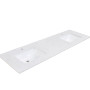 Altair Salerno Double Sink Bathroom Vanity Countertop in Aosta White Altair Salerno Double Sink Bathroom Vanity Countertop in Aosta White