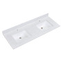 Altair Salerno Double Sink Bathroom Vanity Countertop in Aosta White Altair Salerno Double Sink Bathroom Vanity Countertop in Aosta White