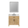Altair Salome Bathroom Vanity in Weathered Fir with Grain White Engineered Stone Countertop