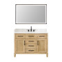 Altair Salome Bathroom Vanity in Weathered Fir with Grain White Engineered Stone Countertop