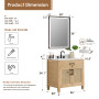 Altair Salome Bathroom Vanity in Weathered Fir with Grain White Engineered Stone Countertop