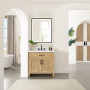 Altair Salome Bathroom Vanity in Weathered Fir with Grain White Engineered Stone Countertop