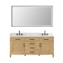 Altair Salome Bathroom Vanity in Weathered Fir with Grain White Engineered Stone Countertop