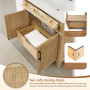 Altair Salome Bathroom Vanity in Weathered Fir with Grain White Engineered Stone Countertop