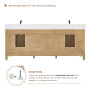 Altair Salome Bathroom Vanity in Weathered Fir with Grain White Engineered Stone Countertop
