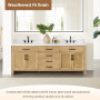 Altair Salome Bathroom Vanity in Weathered Fir with Grain White Engineered Stone Countertop