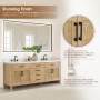 Altair Salome Bathroom Vanity in Weathered Fir with Grain White Engineered Stone Countertop