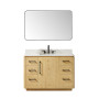 Altair Serene Bathroom Vanity in Nature Brown with Grain White Engineered Stone Countertop Altair Serene Bathroom Vanity in Nature Brown with Grain White Engineered Stone Countertop