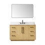 Altair Serene Bathroom Vanity in Nature Brown with Grain White Engineered Stone Countertop Altair Serene Bathroom Vanity in Nature Brown with Grain White Engineered Stone Countertop