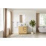 Altair Serene Bathroom Vanity in Nature Brown with Grain White Engineered Stone Countertop Altair Serene Bathroom Vanity in Nature Brown with Grain White Engineered Stone Countertop