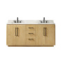 Altair Serene Bathroom Vanity in Nature Brown with Grain White Engineered Stone Countertop Altair Serene Bathroom Vanity in Nature Brown with Grain White Engineered Stone Countertop
