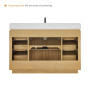 Altair Serene Bathroom Vanity in Nature Brown with Grain White Engineered Stone Countertop Altair Serene Bathroom Vanity in Nature Brown with Grain White Engineered Stone Countertop