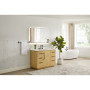 Altair Serene Bathroom Vanity in Nature Brown with Grain White Engineered Stone Countertop Altair Serene Bathroom Vanity in Nature Brown with Grain White Engineered Stone Countertop