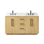 Altair Serene Bathroom Vanity in Nature Brown with Grain White Engineered Stone Countertop Altair Serene Bathroom Vanity in Nature Brown with Grain White Engineered Stone Countertop