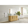 Altair Serene Bathroom Vanity in Nature Brown with Grain White Engineered Stone Countertop Altair Serene Bathroom Vanity in Nature Brown with Grain White Engineered Stone Countertop