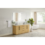 Altair Serene Bathroom Vanity in Nature Brown with Grain White Engineered Stone Countertop Altair Serene Bathroom Vanity in Nature Brown with Grain White Engineered Stone Countertop