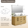 Altair Serene Bathroom Vanity in Nature Brown with Grain White Engineered Stone Countertop Altair Serene Bathroom Vanity in Nature Brown with Grain White Engineered Stone Countertop
