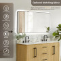 Altair Serene Bathroom Vanity in Nature Brown with Grain White Engineered Stone Countertop Altair Serene Bathroom Vanity in Nature Brown with Grain White Engineered Stone Countertop