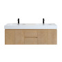 Altair Siena 60" Wall-mounted Double Bathroom Vanity with White Artificial Drop-in Sink Altair Siena 60" Wall-mounted Double Bathroom Vanity with White Artificial Drop-in Sink