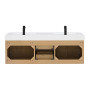 Altair Siena 60" Wall-mounted Double Bathroom Vanity with White Artificial Drop-in Sink Altair Siena 60" Wall-mounted Double Bathroom Vanity with White Artificial Drop-in Sink