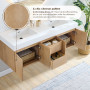 Altair Siena 60" Wall-mounted Double Bathroom Vanity with White Artificial Drop-in Sink Altair Siena 60" Wall-mounted Double Bathroom Vanity with White Artificial Drop-in Sink
